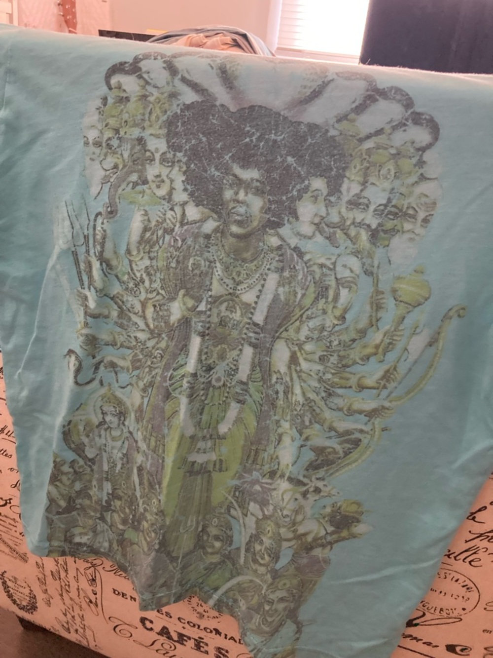 Light Blue Jimi Hendrix Shirt